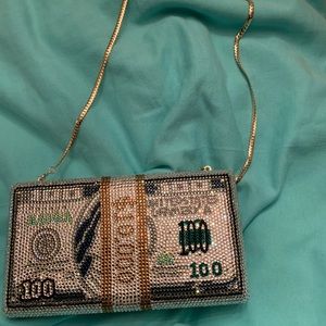 Swarovski money themed bag